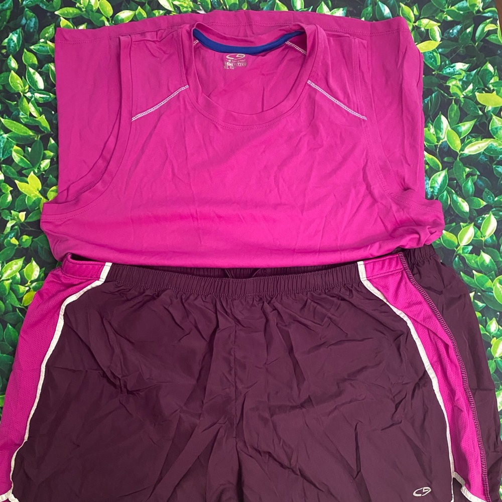 Euc Champion Fuchsia Matching Running Set - Xl - image 2